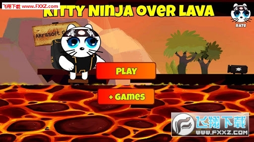 Kitty Ninja over lava(Sʽ)؈D0